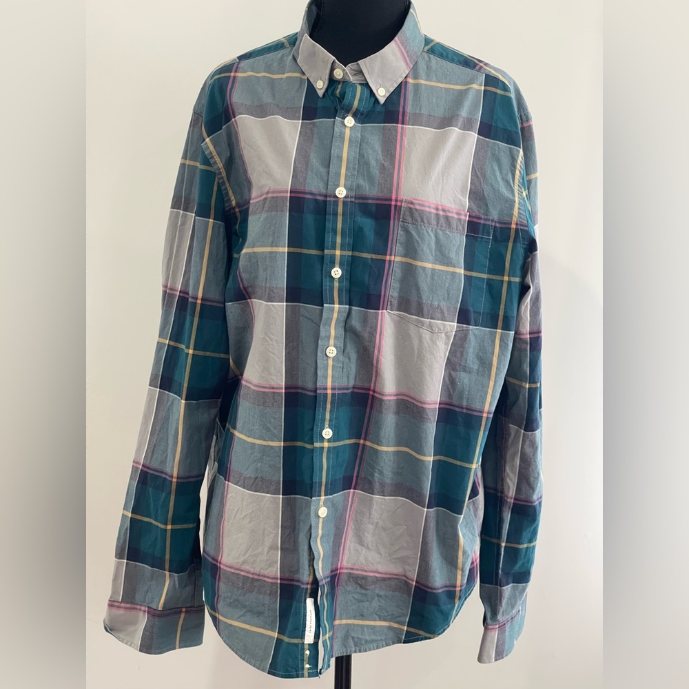 Goodfellow‎ & Co XL Standard Fit Men's Button Down Plaid “Northrop Shirt” 111